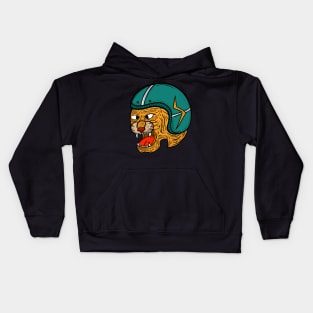 Tiger with helmet Kids Hoodie